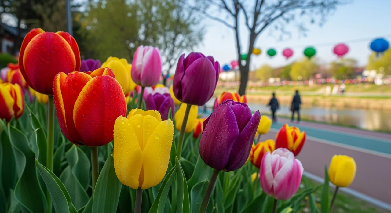 500만 송이 꽃강길과 남산공원의 매력